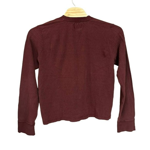 Abercrombie & Fitch‎ Muscle Maroon Red V-Neck Pullover Sweater Mens L - Picture 3 of 5